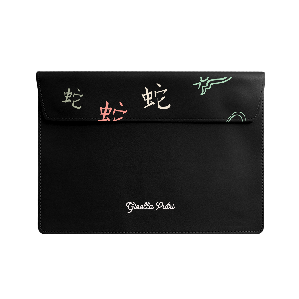 Vegan Leather Sleeve - Snake (Chinese Zodiac / Shio)