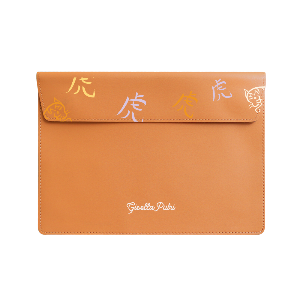 Vegan Leather Sleeve - Tiger (Chinese Zodiac / Shio)