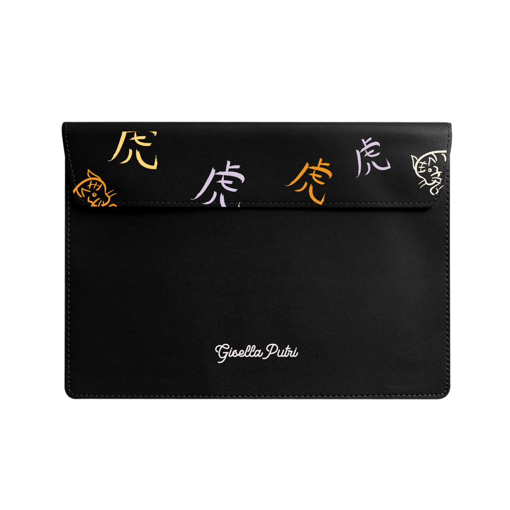 Vegan Leather Sleeve - Tiger (Chinese Zodiac / Shio)