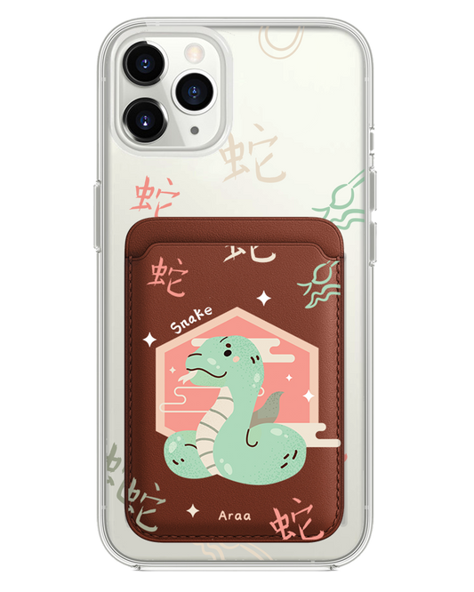 iPhone Magnetic Wallet Case - Snake (Chinese Zodiac / Shio)