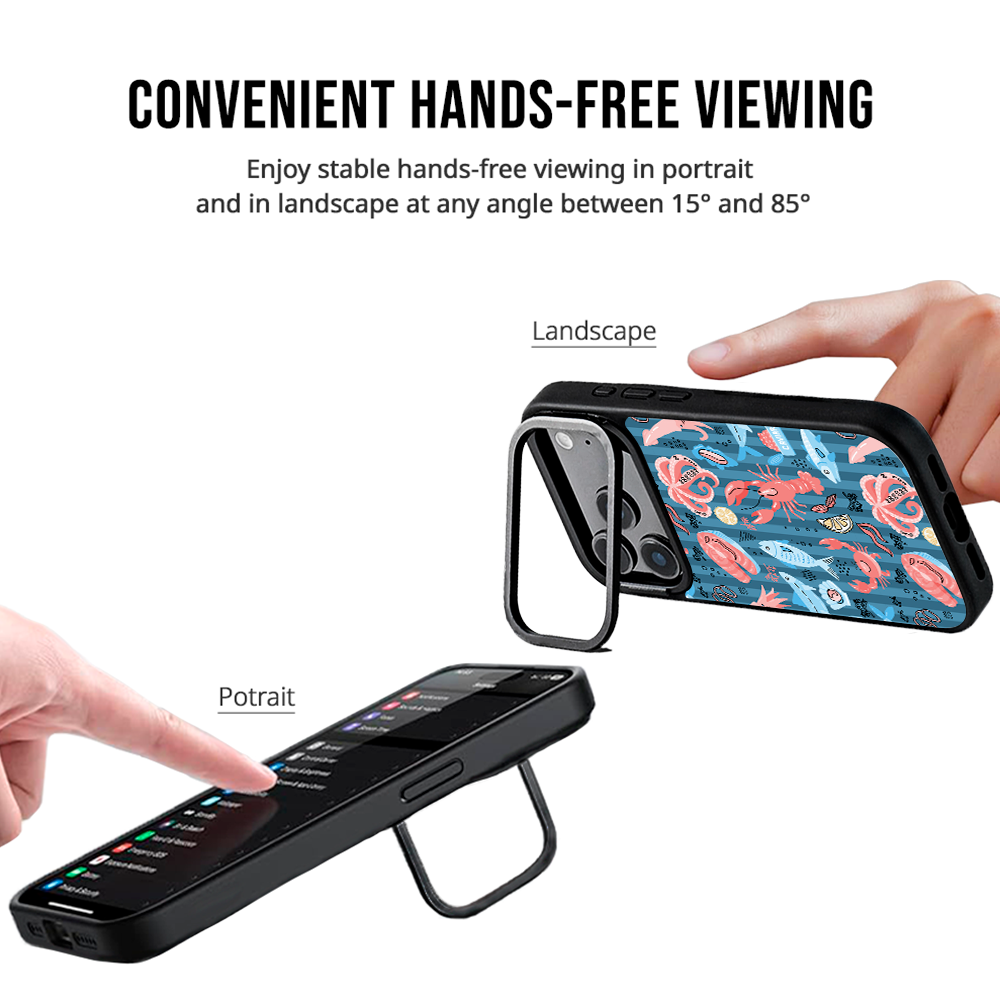 iPhone Standee Grip Case - Face Grid Space