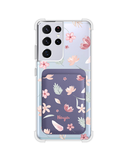 Android Magnetic Wallet Case - Wild Flower
