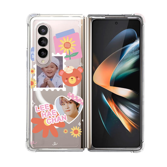 Android Flip / Fold Rearguard Hybrid - Face Grid Sunflower