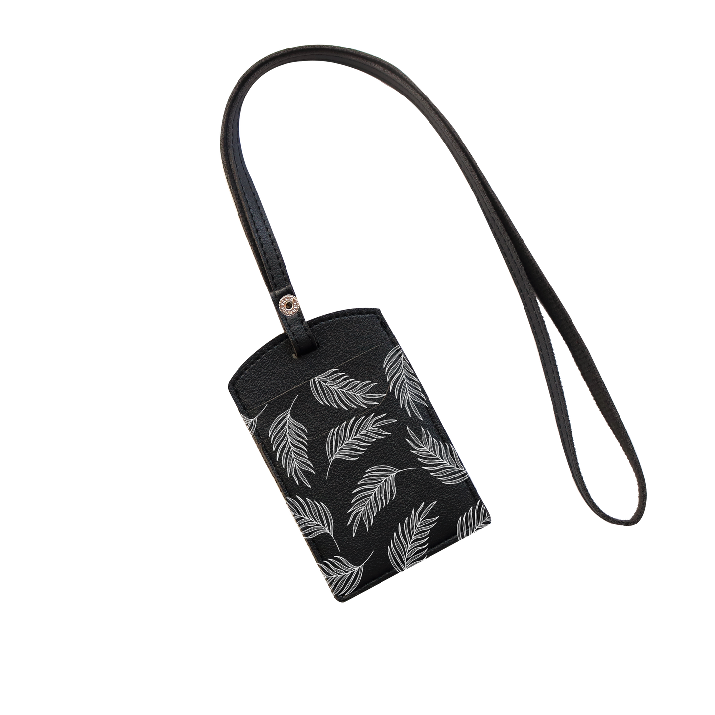 Vegan Leather Lanyard - Sketchy Tropical