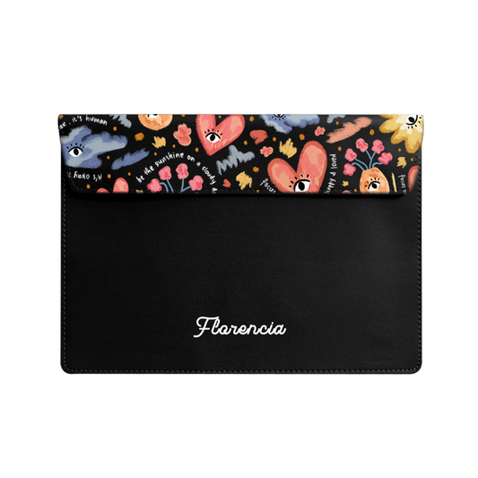 Vegan Leather Sleeve - Abstract Lovers