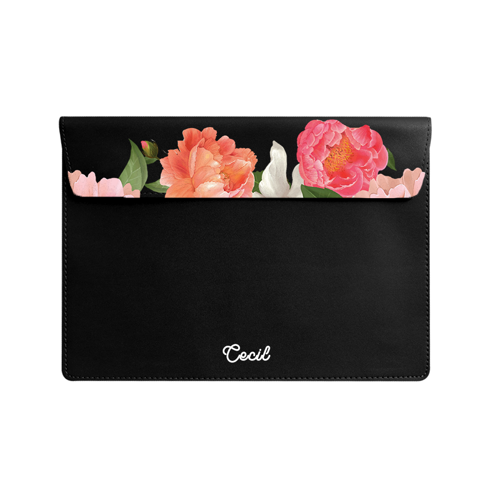 Vegan Leather Sleeve - August Peony