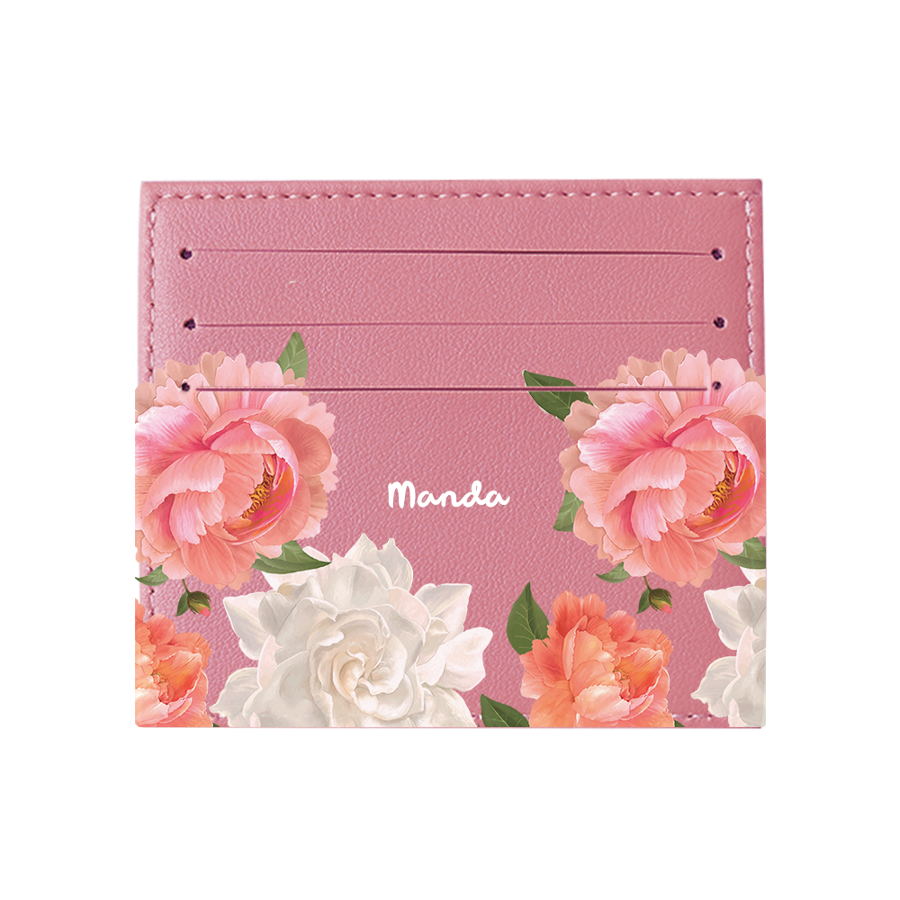 6 Slots Card Holder - August Peony