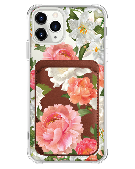 iPhone Magnetic Wallet Case - August Peony