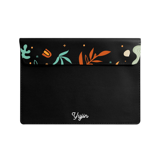 Vegan Leather Sleeve - Autumn Botanical