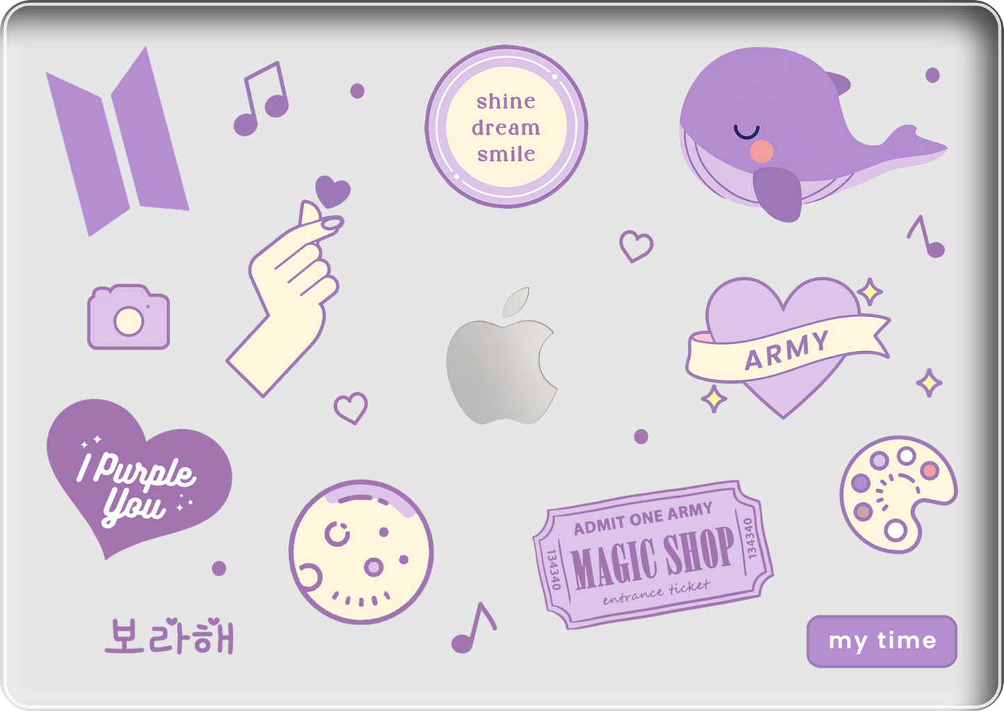 Macbook Snap Case - BTS Sticker Pack