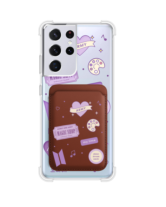 Android Magnetic Wallet Case - BTS Sticker Pack
