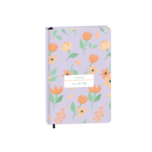Hardcover Bookpaper Journal - Birth Flower (with Elastic Band & Bookmark)
