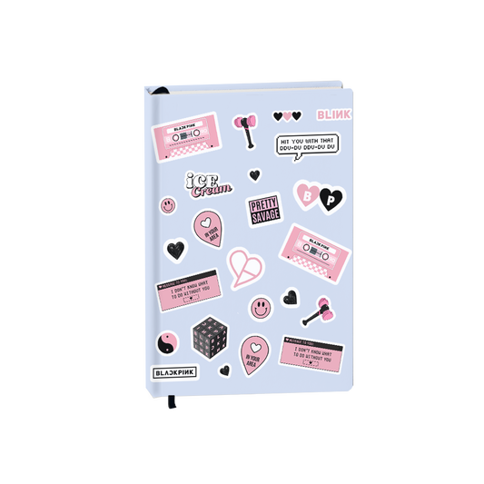 Hardcover Bookpaper Journal - Blackpink Sticker (with Elastic Band & Bookmark)