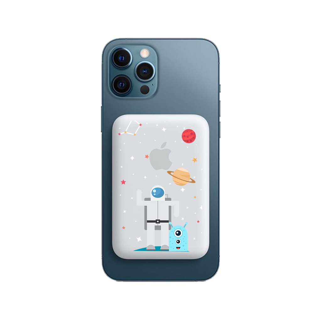 Magnetic Wireless Powerbank - Blue Alien