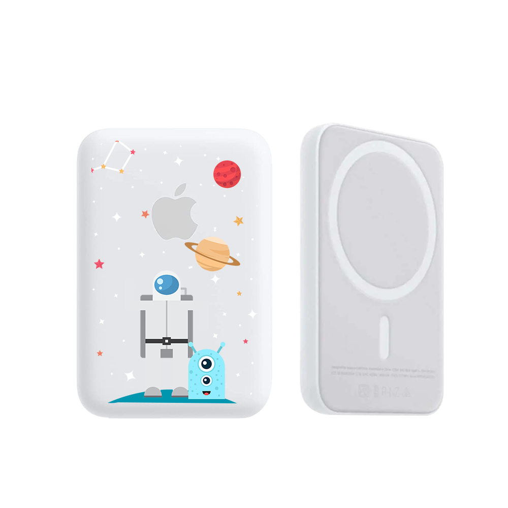 Magnetic Wireless Powerbank - Blue Alien