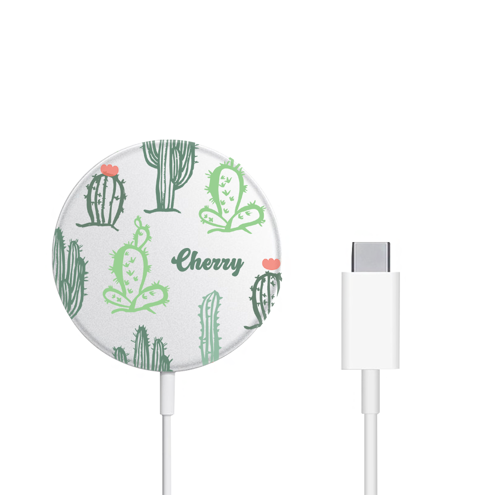 Magnetic Wireless Charger - Cactus