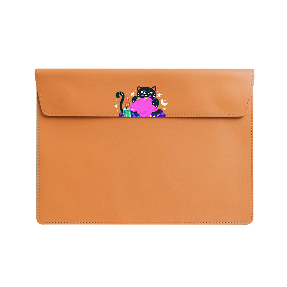 Vegan Leather Sleeve - Cat Monster