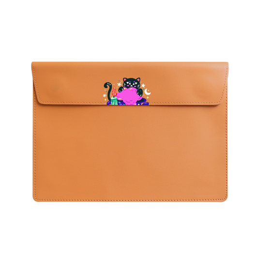 Vegan Leather Sleeve - Cat Monster