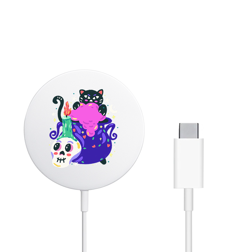Magnetic Wireless Charger - Cat Monster