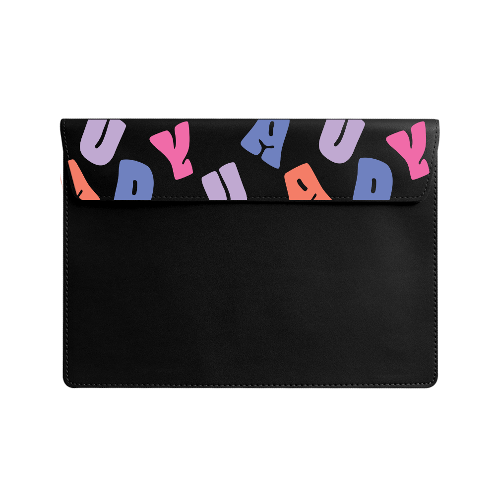Vegan Leather Sleeve - Chubby Monogram