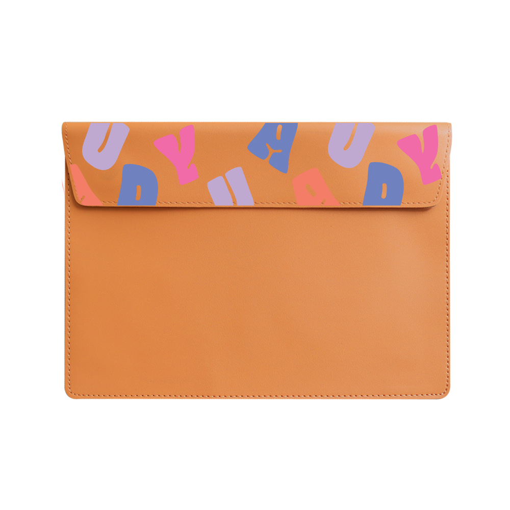 Vegan Leather Sleeve - Chubby Monogram