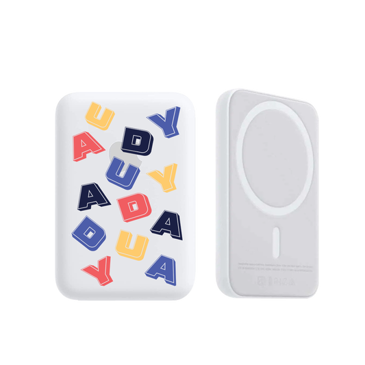 Magnetic Wireless Powerbank - Cool Monogram