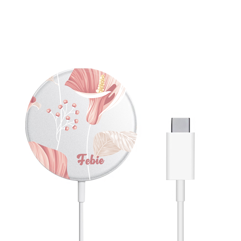Magnetic Wireless Charger - Easter Lily