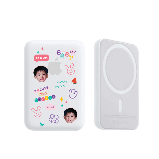 Magnetic Wireless Powerbank - Face Grid