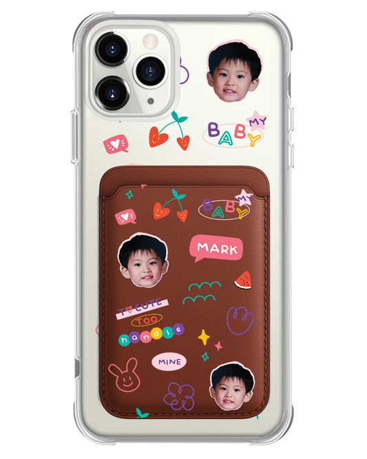 iPhone Magnetic Wallet Case - Face Grid