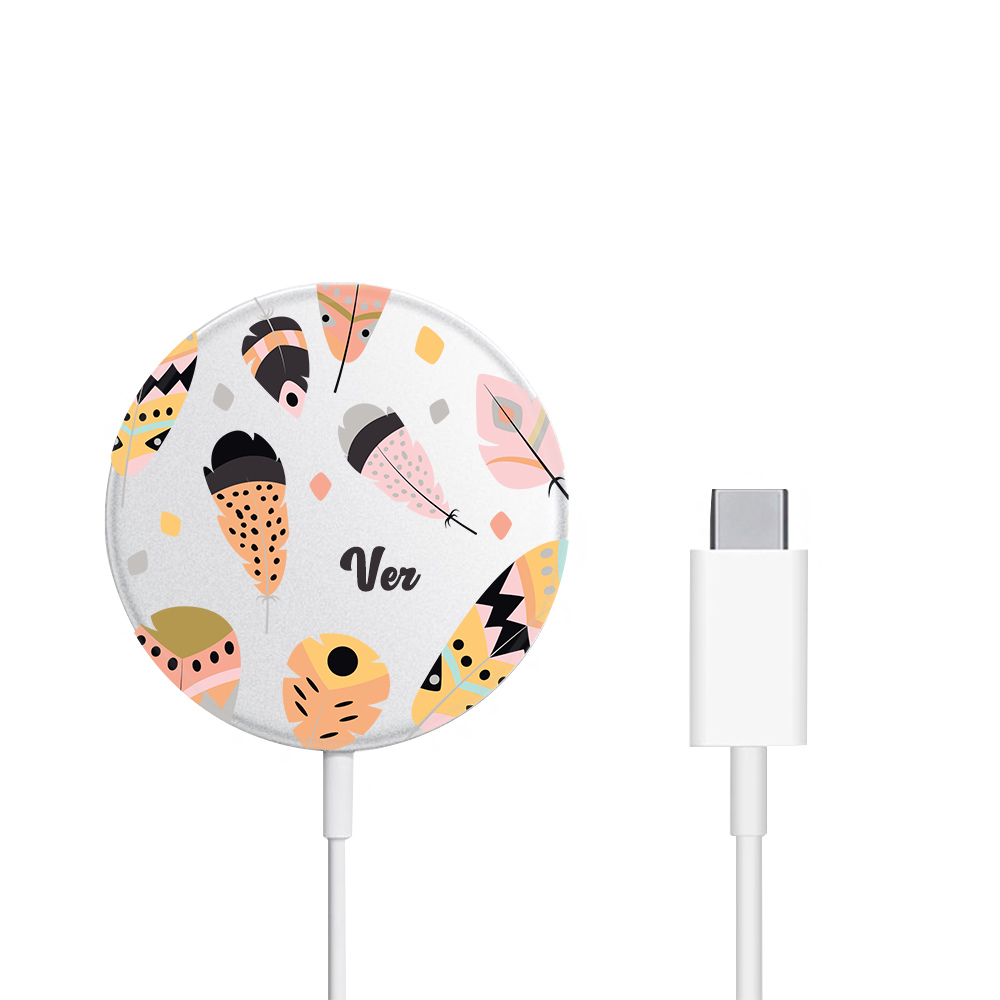 Magnetic Wireless Charger - Feathers