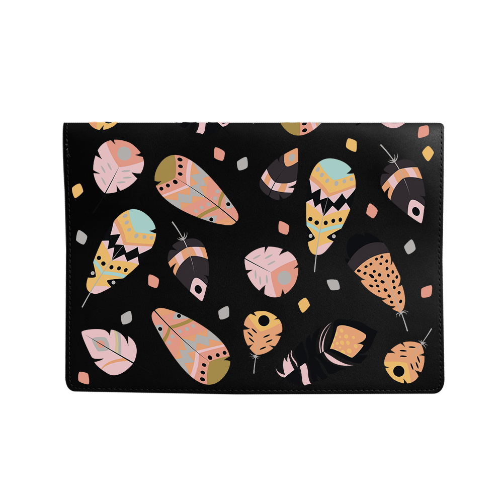 Vegan Leather Sleeve - Feathers