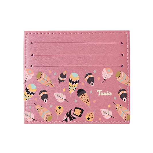 6 Slots Card Holder - Feathers