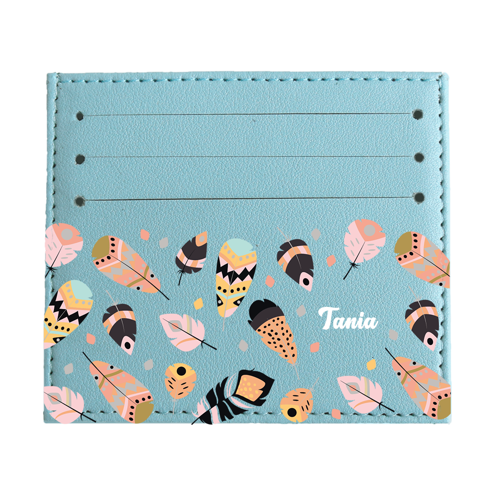 6 Slots Card Holder - Feathers