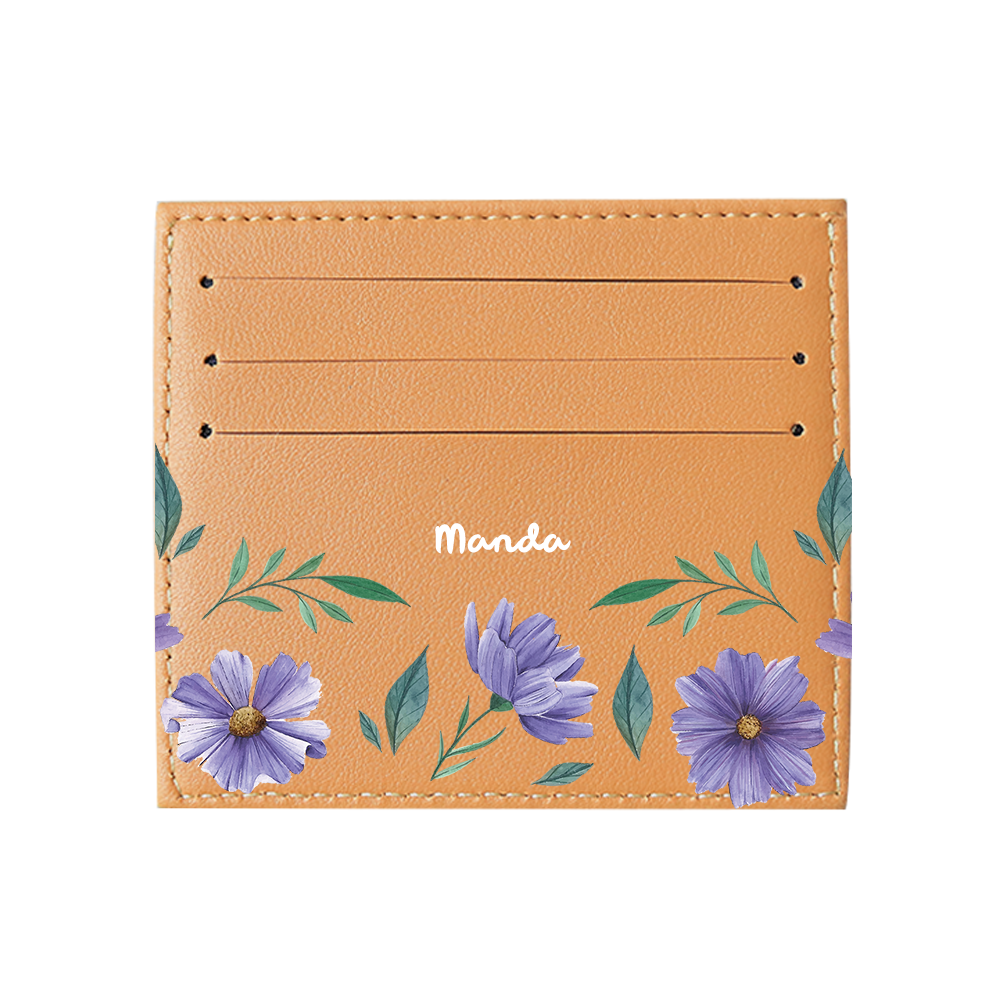 6 Slots Card Holder - February Violets