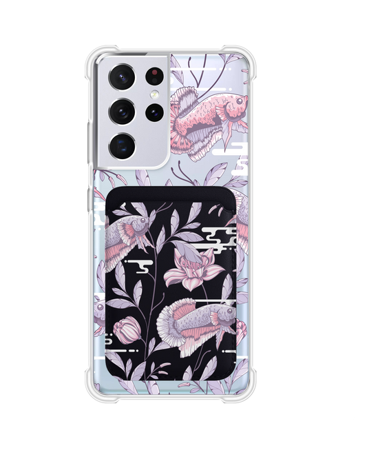 Android Magnetic Wallet Case - Fish & Floral 1.0