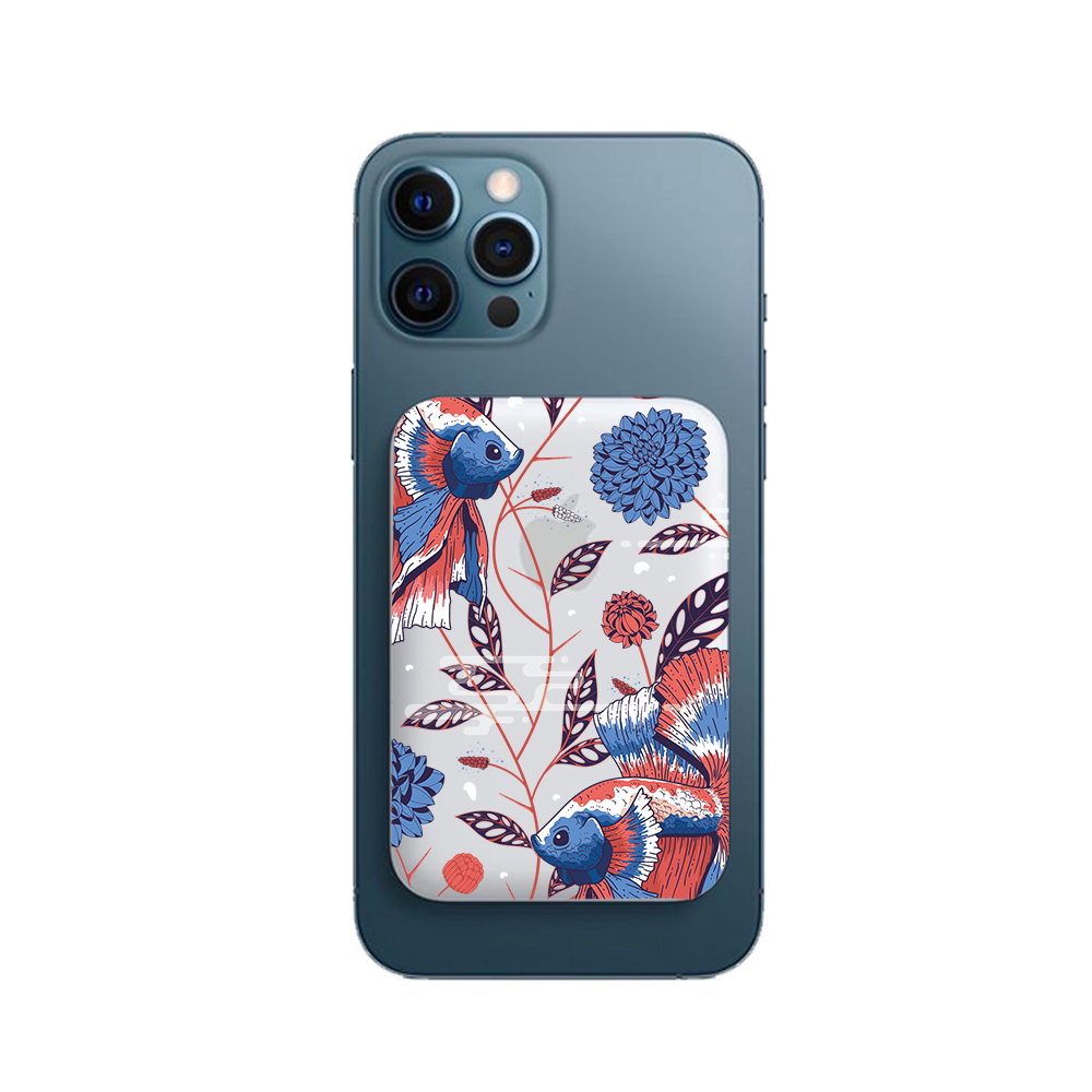 Magnetic Wireless Powerbank - Fish & Floral 2.0