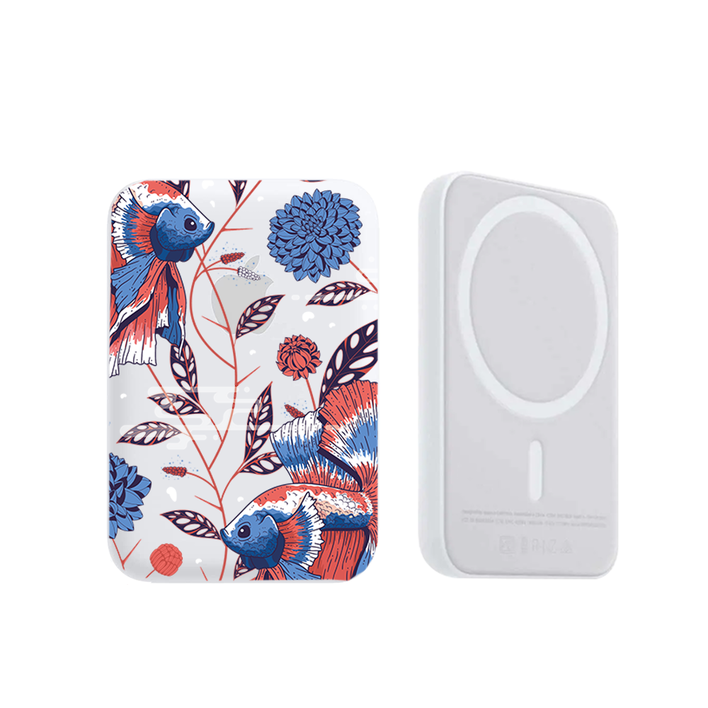 Magnetic Wireless Powerbank - Fish & Floral 2.0