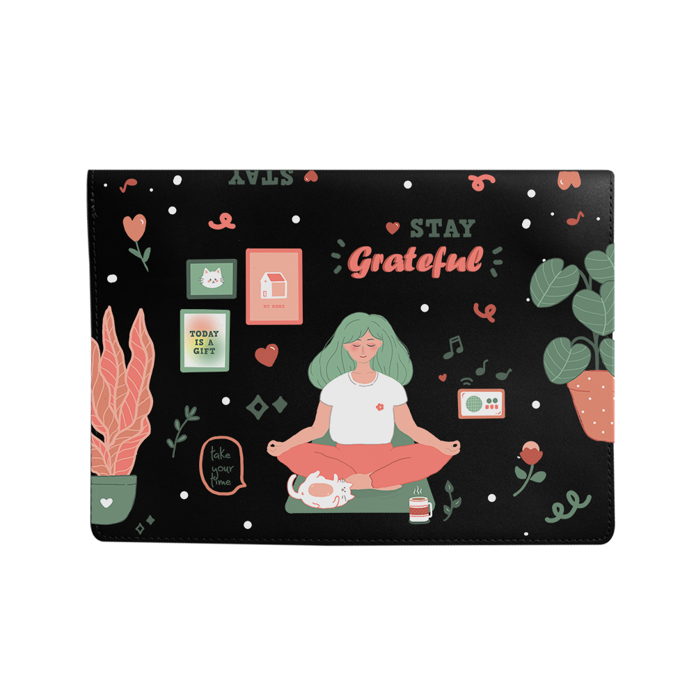Vegan Leather Sleeve - Grateful