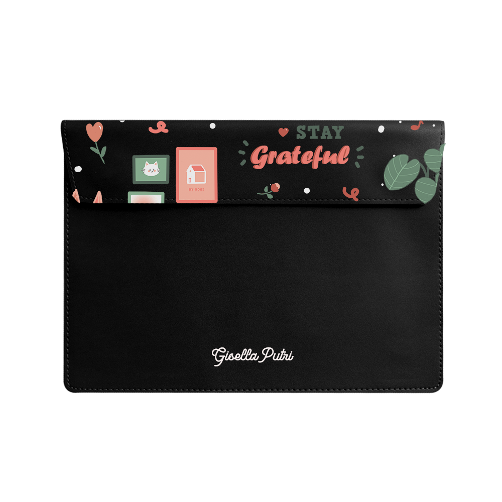 Vegan Leather Sleeve - Grateful