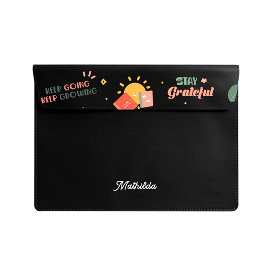 Vegan Leather Sleeve - Grow Grateful
