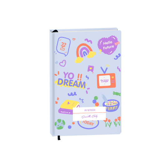 Hardcover Bookpaper Journal - Hello Future (with Elastic Band & Bookmark)
