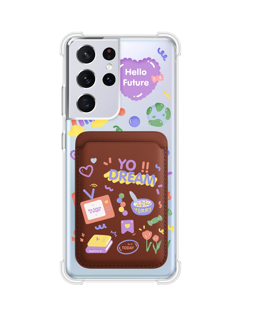 Android Magnetic Wallet Case - Hello Future