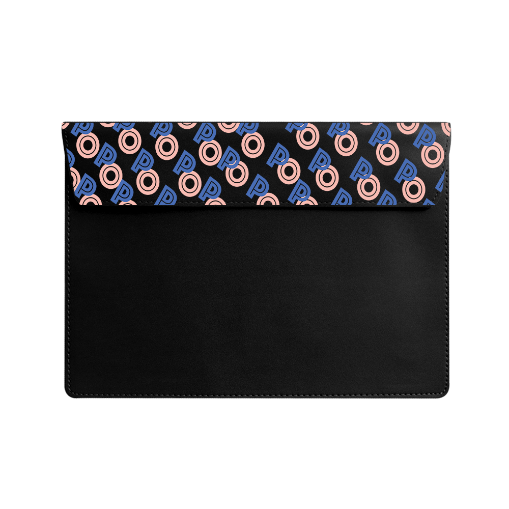 Vegan Leather Sleeve - Initial 1.0 Monogram