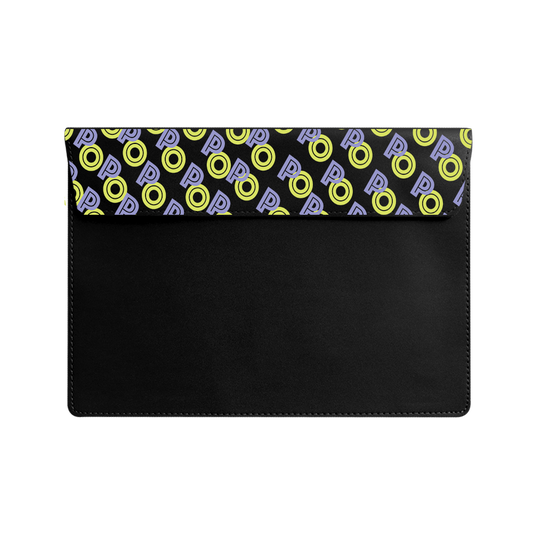 Vegan Leather Sleeve - Initial 2.0 Monogram