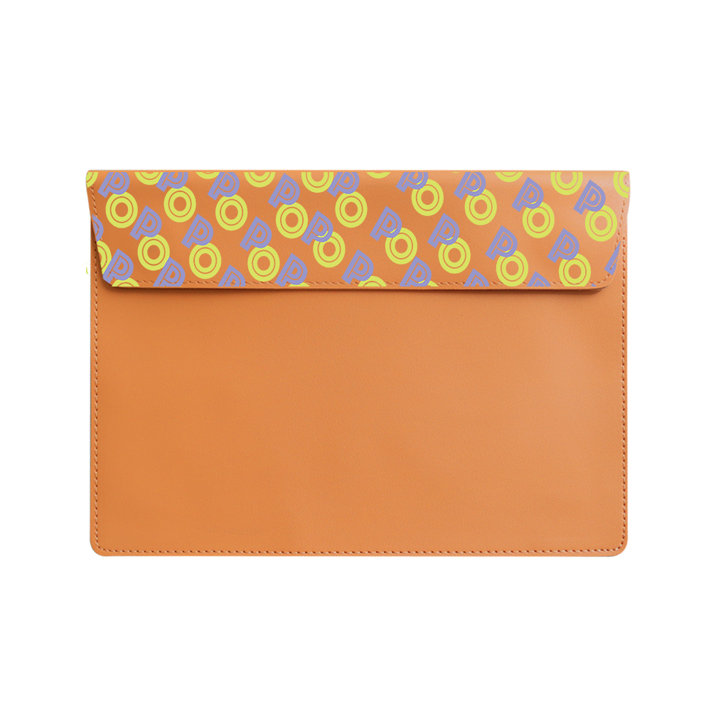 Vegan Leather Sleeve - Initial 2.0 Monogram