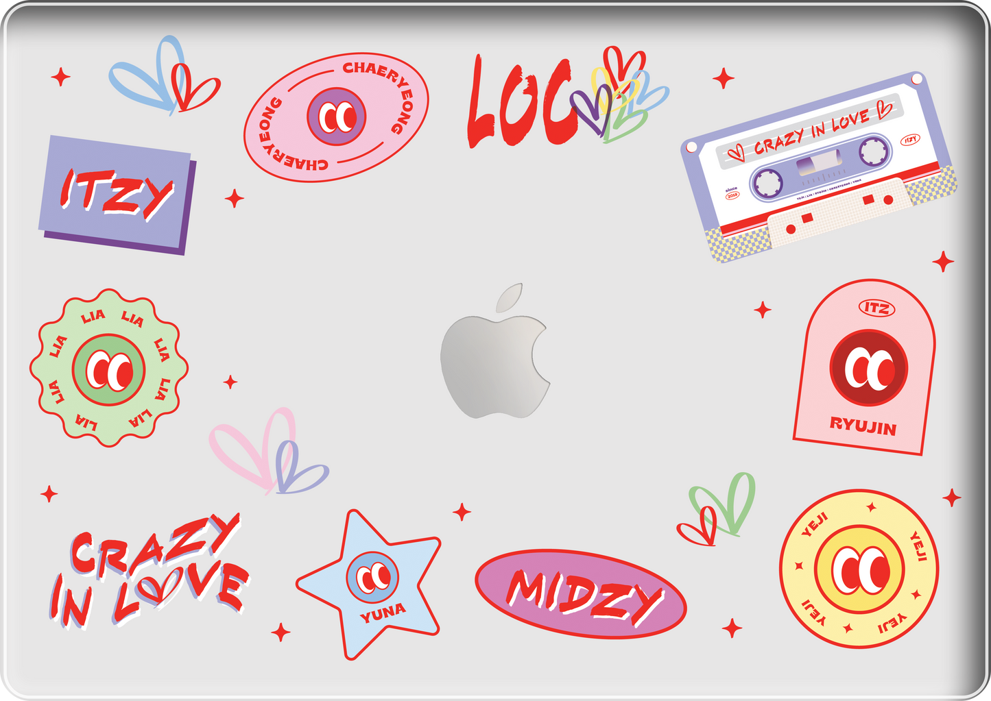 Macbook Snap Case - Itzy Sticker Pack