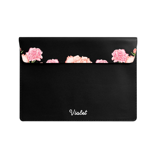 Vegan Leather Sleeve - January Carnation