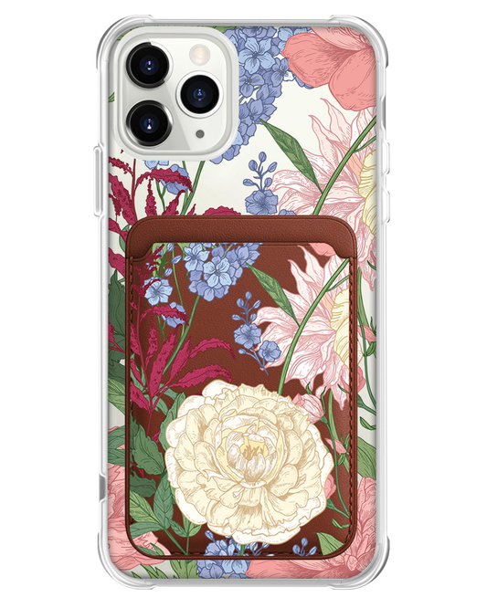 iPhone Magnetic Wallet Case - July Delphinium