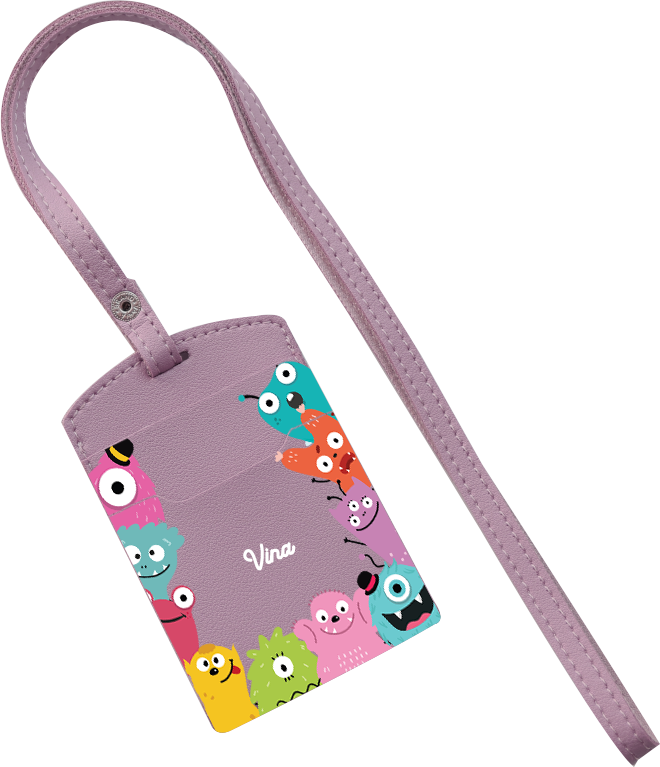 Vegan Leather Lanyard - Little Monster