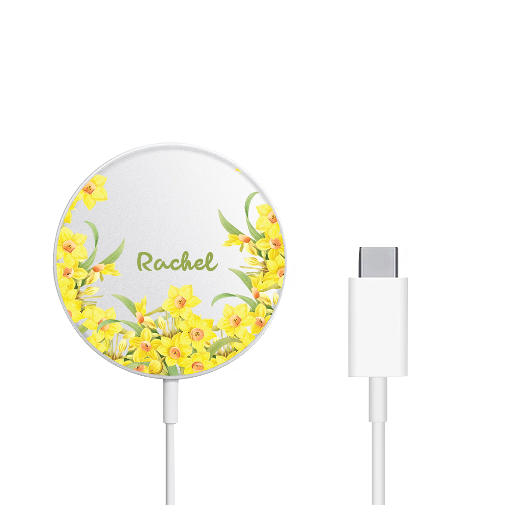 Magnetic Wireless Charger - March Daffodil